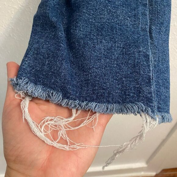 Levi’s Wedgie Straight Women’s Button Fly Raw Hem Size 32 Distressed UB1-23 - Picture 4 of 11